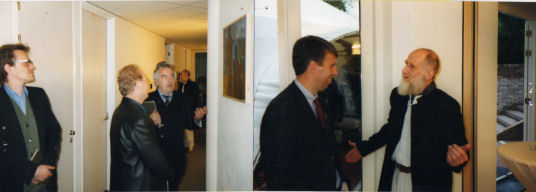 Opening FIUWAC at Triodos Bank Zeist, from left: Hofstede, Grotfeldt, Healy,  Triodos General director Peter Blom and Jacobus Kloppenburg  in splended conversation. Oct. the 1st